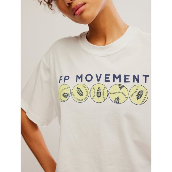 FP MOVEMENT Inspire Buti Logo Tee / Court Logo Ivory Combo - Picture 5 of 9